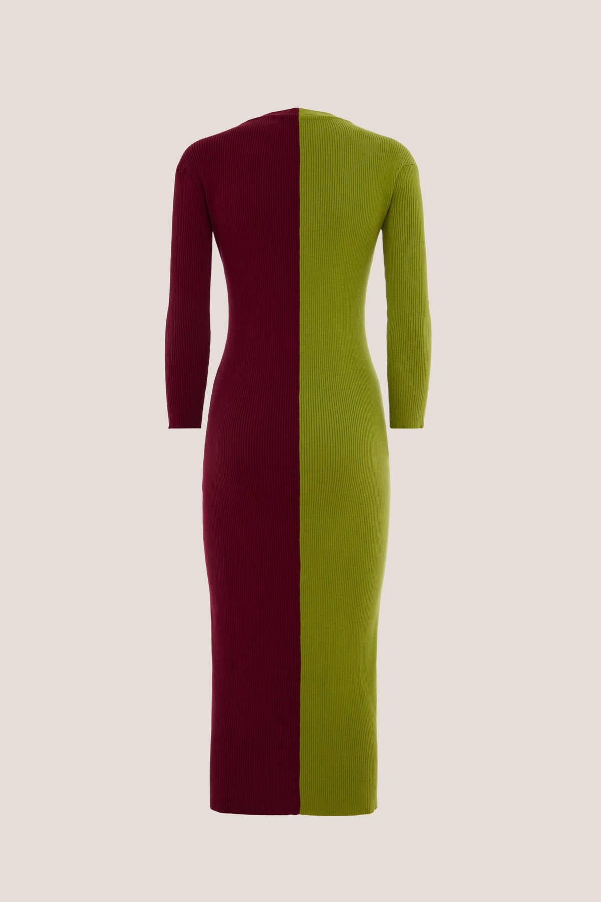 Didi Mirto knit midi dress, back, on a plain background