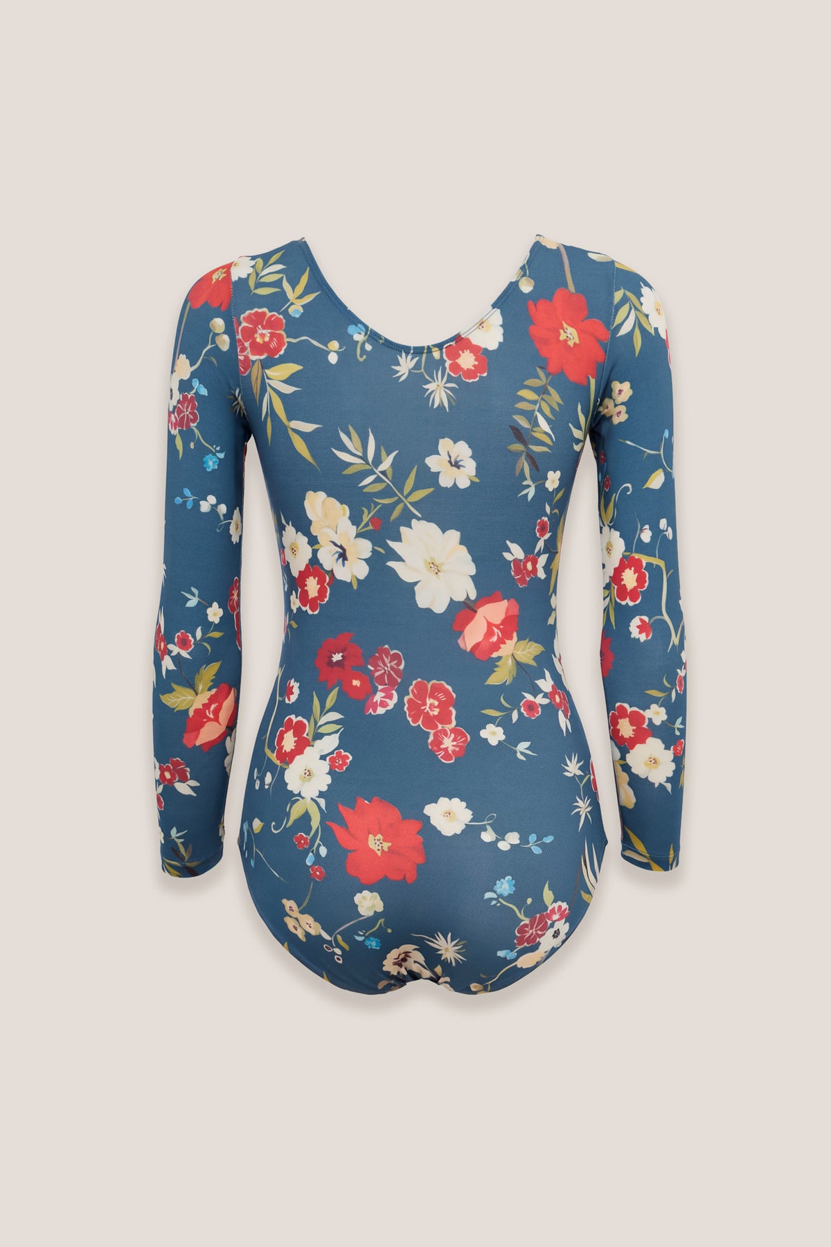 Body con scollo a V Lune Avio, retro, su fondo neutro