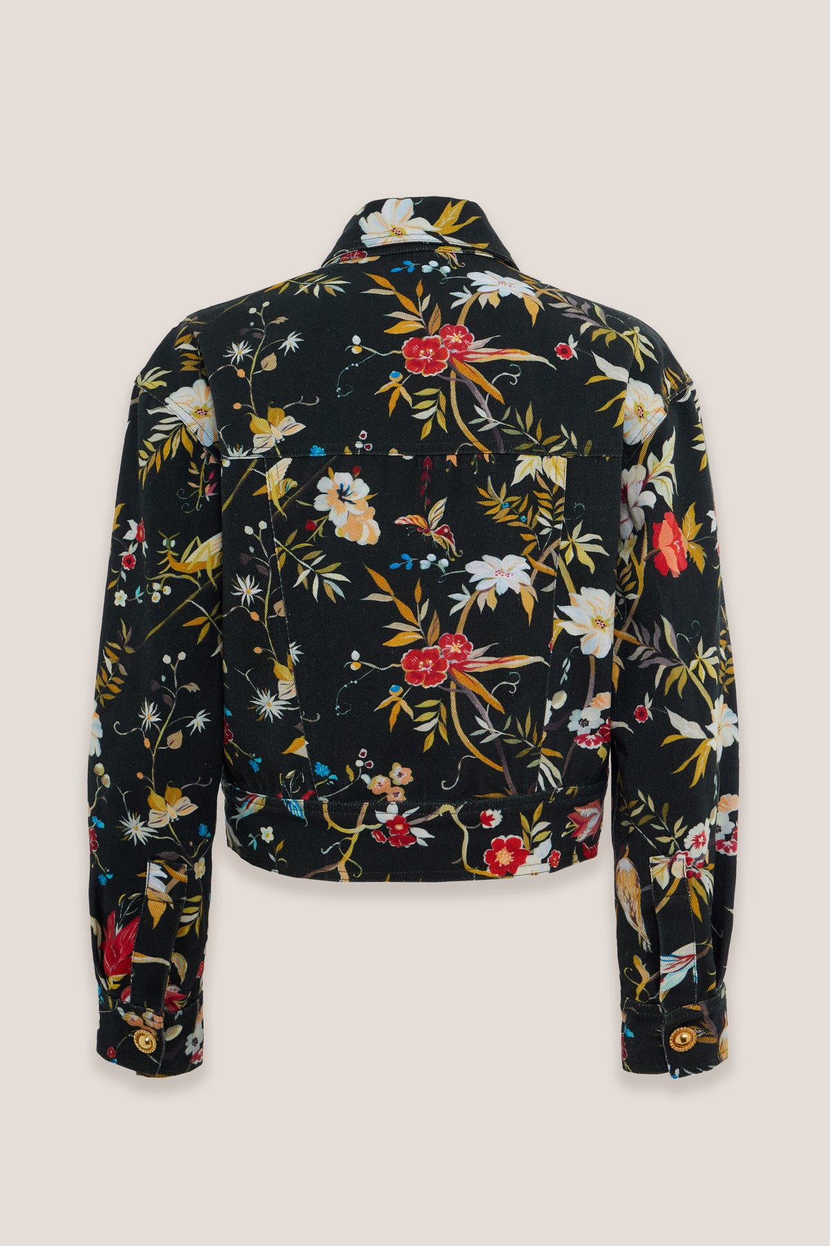 Veste en jean imprimée Loba Notturno, dos, sur fond neutre