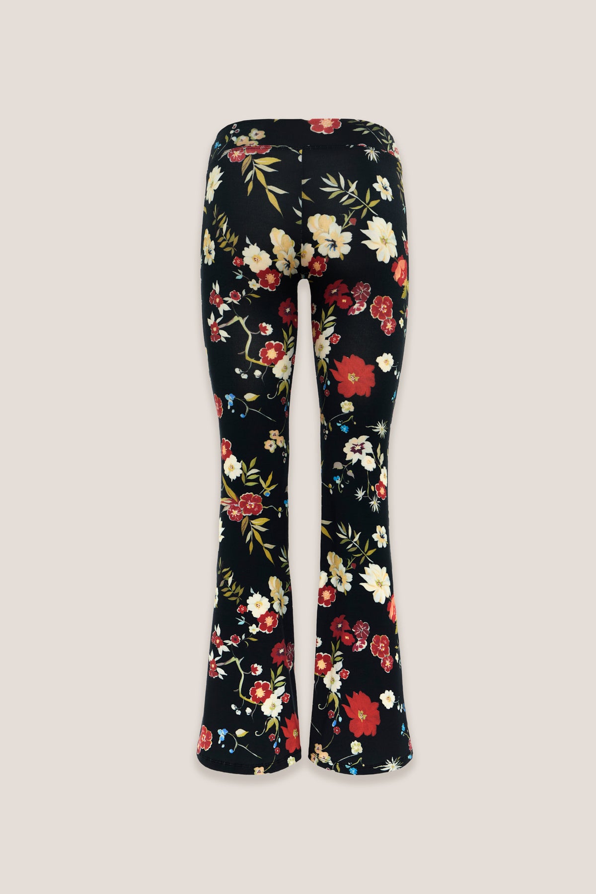 Pantalone a zampa Alizée Nero, retro, su fondo neutro